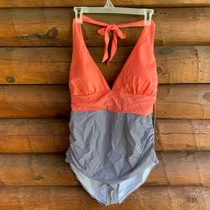 One piece bathing suit tummy control XL